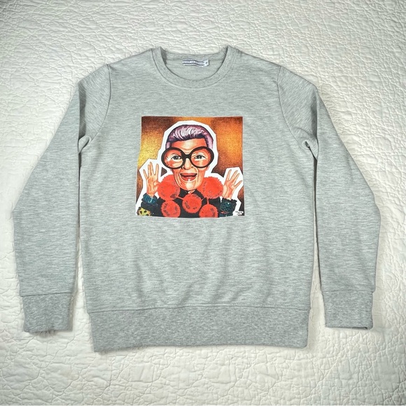 🔥Adrianna Kinal Proof Of Concept Iris Apfel Grey Sweatshirt Size XS - Picture 4 of 13